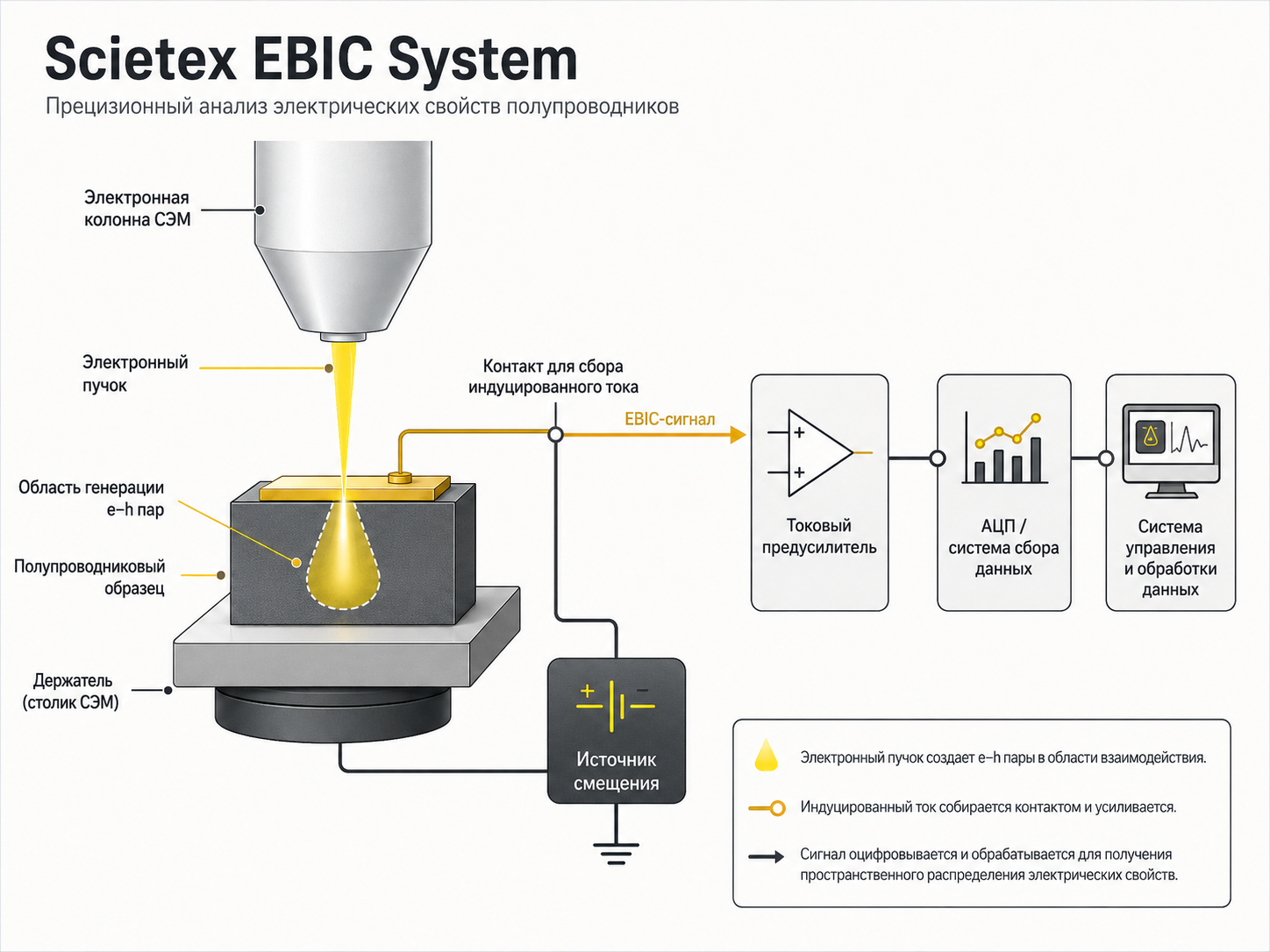 Scietex EBIC System: Прецизионный анализ электрических свойств полупроводников